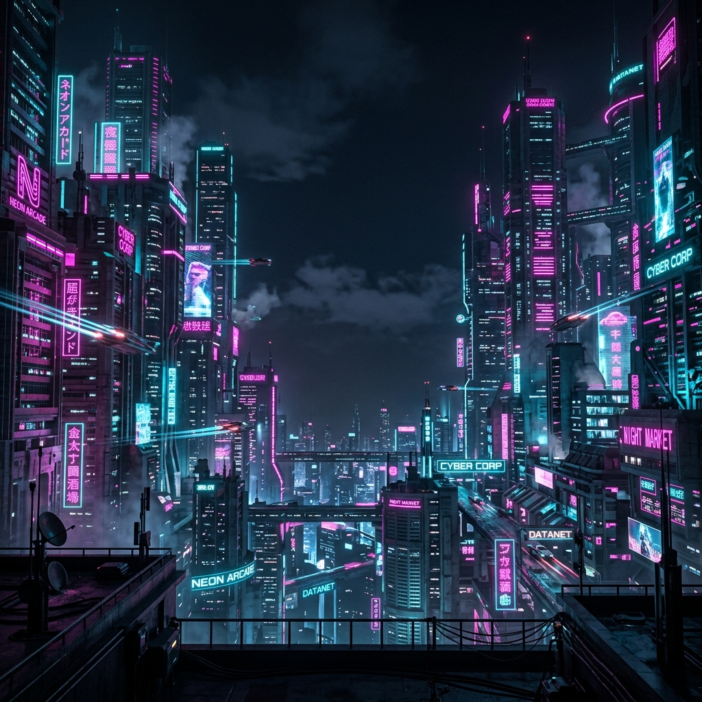 Cyberpunk City Background